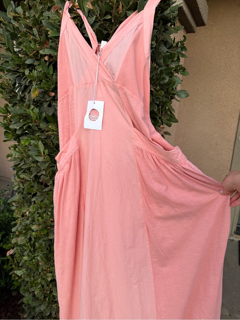 NWT Anthropologie Daily Practice Pink Cross-Strap Maxi Dress Size M